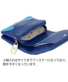tsumori chisato CARRY エンボスメッシュ 2つ折り財布 ミニ財布 ネコステッチ