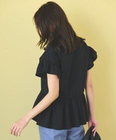 Feroux 【UVケア】フリルスリーブペプラム カットソー