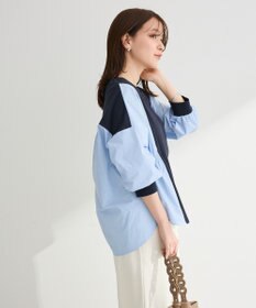 Green Parks ７分袖サイドシャーリングドッキングプルオーバ