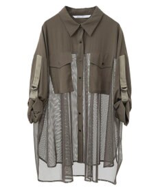 YECCA VECCA メッシュMIXデザインシャツ②