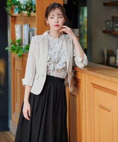 Tiaclasse 【吸水速乾・接触冷感・UVケア・防シワ・洗える】カチオンテーラードジャケット