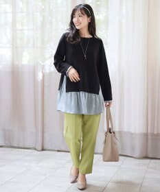 Tiaclasse 【ダブルストレッチ・洗える】テーパードパンツ