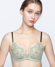 AMPHI ノンワイヤーブラ 谷間をメイク 脇高設計 A～Gカップまで対応 大きいサイズ 【BRAGENIC ブラジェニック 脇高細見えタイプ】 ブラジャー ブラ BMI353 アンフィ／ワコール