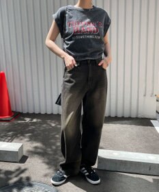 WEGO ヴィンテージウォッシュドロストデザインT