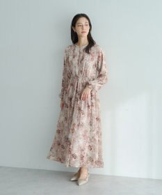 YECCA VECCA ぼかしフラワー柄ワンピース