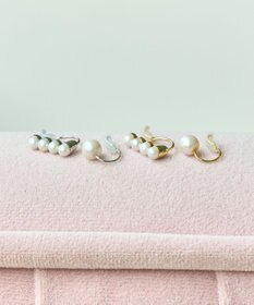 Phoebe 【金属アレルギー対応】2setラインパールイヤーカフ　シルバー/ニッケルフリー