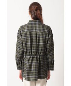 DAKS チェック ドローストリングオーバーシャツ