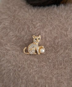 YECCA VECCA キャットパールブローチ