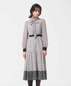 GRACE CONTINENTAL モノグラムプリントレイヤードワンピース