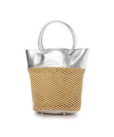 UNBILLION ペルケ perche / エステルメッシュ・牛革丸手2wayバケツバッグ