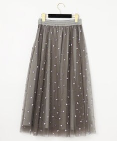 GRACE CONTINENTAL ブーツプリントチュールスカート