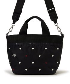 LeSportsac SMALL BUCKET TOTE/レッド/ホワイトハートEMB