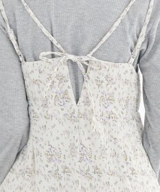 earth music&ecology フラワーバッククロスキャミワンピース