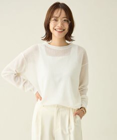 ANY L シアーワッフルロングスリーブTシャツ