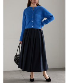 Te chichi フラッフィーツイルタックフレアスカート