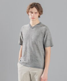 JOSEPH HOMME リネンヘリンボン　Vネックニット