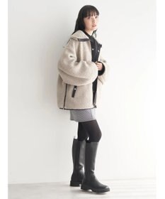 earth music&ecology リバーシブルボアブルゾン