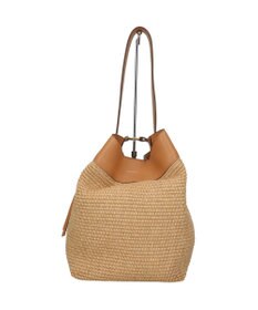 INTER-CHAUSSURES 【LORISTELLA】ワンハンドル異素材コンビネーション巾着バッグ