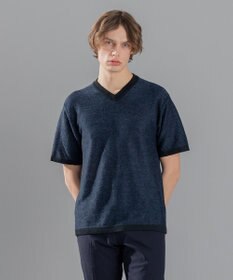 JOSEPH HOMME リネンヘリンボン　Vネックニット