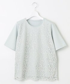 自由区 【XSサイズ～/洗える】レースコンビ Tシャツ