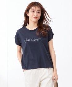 ANY SIS 【美人百花6月号掲載】フレンチスリーブロゴ Tシャツ