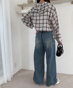 WEGO モチーフデニムタックパンツ