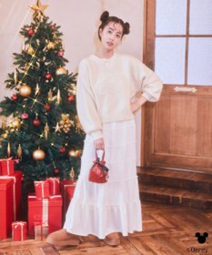 earth music&ecology 【予約】Disney/ミッキーコード刺繍ニットプルオーバー