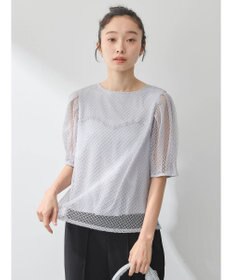 earth music&ecology 袖シアーレースプルオーバー