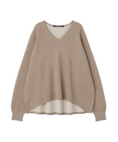 YECCA VECCA Vネック配色デザインニット