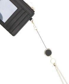 LANVIN en Bleu ブルフルール リール付ファスナーパスケース