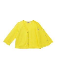 MIKI HOUSE HOT BISCUITS 【70-110cm】 天竺素材 ワンポイント カーディガン