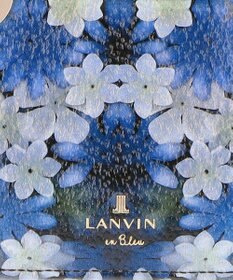 LANVIN en Bleu ブルフルール リール付ファスナーパスケース