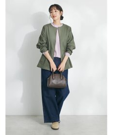 CRAFT STANDARD BOUTIQUE コットンギャバジンノーカラーＺＩＰブルゾン