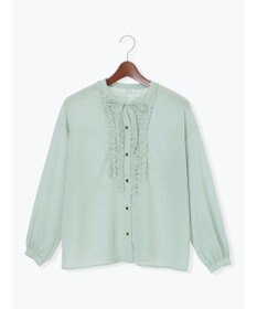 Te chichi フロントフリルキーネックブラウス