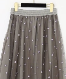 GRACE CONTINENTAL ブーツプリントチュールスカート