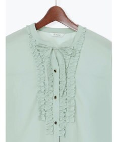 Te chichi フロントフリルキーネックブラウス