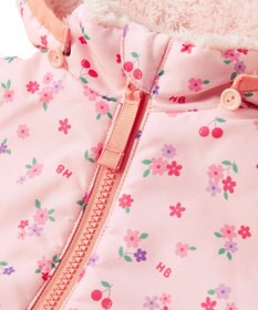 MIKI HOUSE HOT BISCUITS 【80-120cm】 裏ボアフリース リバーシブル総柄ジャンパー