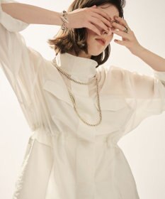 uncrave シアーオーガンジー ミリタリーブルゾン