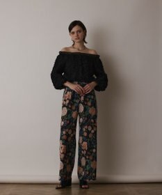 GRACE CONTINENTAL アンティークフラワープリントパンツ