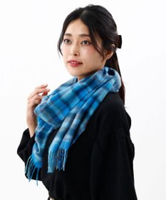 AURORA 【 ANNA SUI（アナ スイ）】ウールチェックマフラー(WASH)