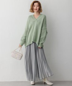 23区 S ホイルプリントプリーツ スカート