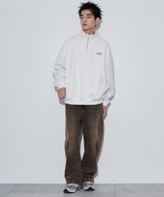 WEGO ワンポイントハーフジッププルオーバー