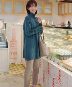 Tiaclasse 【安田美沙子さん着用・日本製・洗える】ジョーゼットピンタックテーパードパンツ