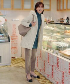 Tiaclasse 【安田美沙子さん着用・日本製・洗える】ジョーゼットピンタックテーパードパンツ