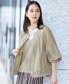 自由区 ペーパーコットンメッシュ ベスト ベージュ