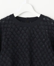 自由区 L 【セットアップ対応】ワッシャーカットジャカード ブラウス