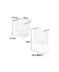 tower 折り畳み脚付きランドリーバスケット トスカ ホワイト