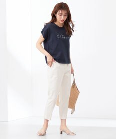 ANY SIS 【美人百花6月号掲載】フレンチスリーブロゴ Tシャツ