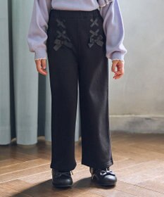 ANY KIDS レースアップ 裏シャギーワイドパンツ