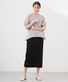 J.PRESS LADIES S 【洗える】ストレッチリブフェイス スカート